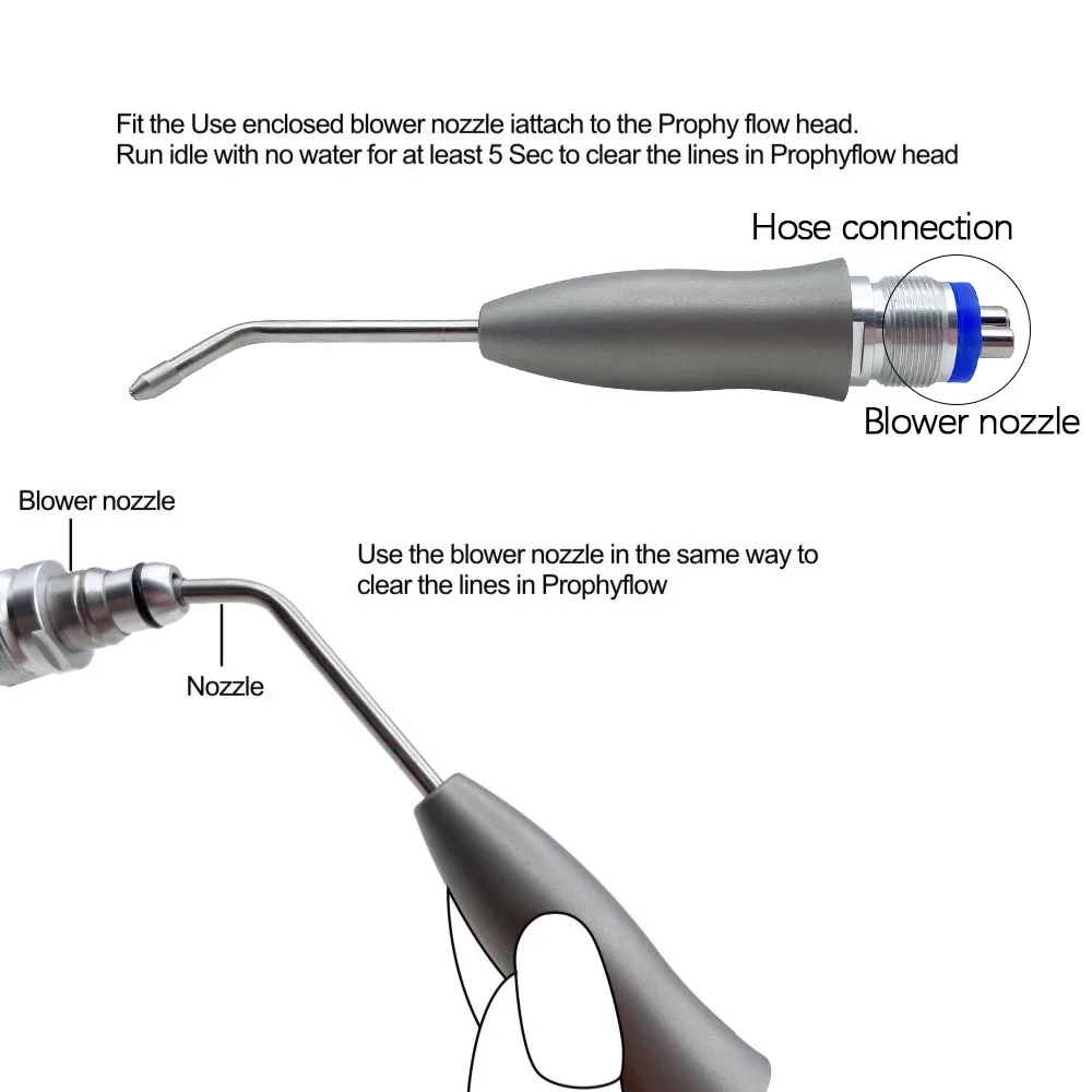 Pulidor Dental de Aire JUMTOP, Cuerpo de Titanio, Herramienta de Pulido para Limpieza Dental y Eliminación de Manchas