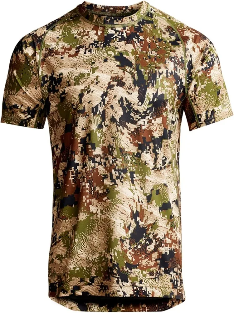 Semmer-Camiseta de manga corta para hombre, tripulación ligera, secado rápido, estampado de camuflaje, ropa de caza, Verano