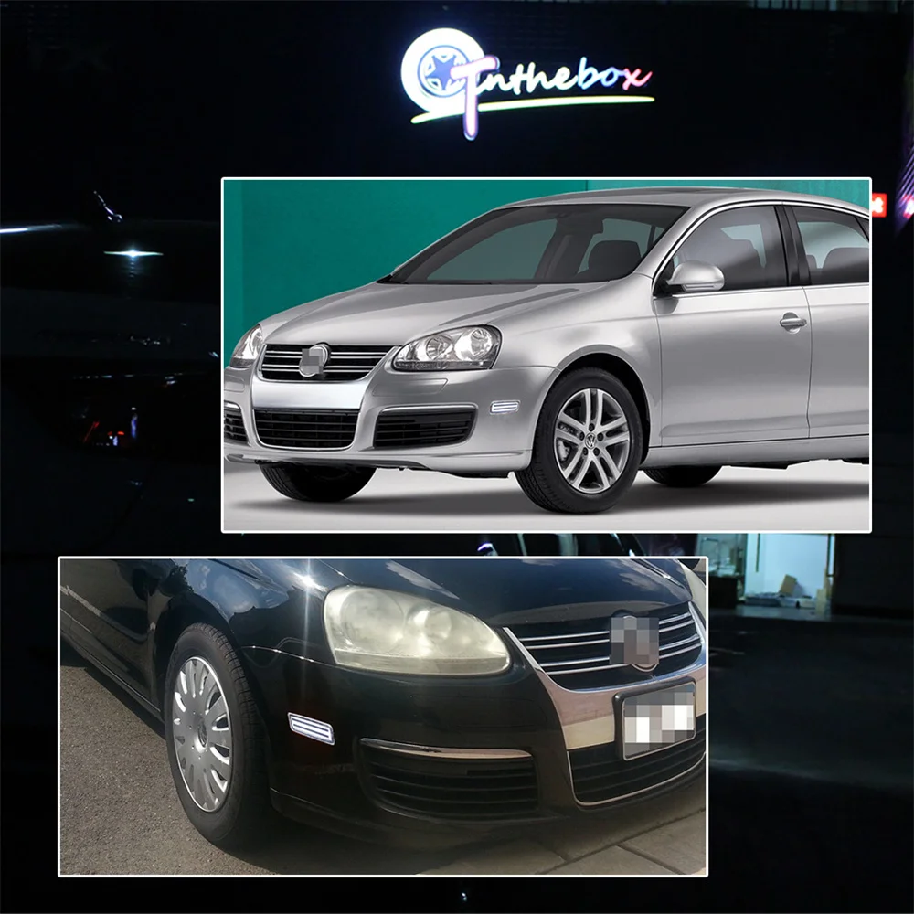 Luces LED de estacionamiento para guardabarros delantero de coche, luces de estacionamiento para VW Volkswagen MK5 Golf/GTI Rabbit Jetta R32 MK6 Golf TDI, color ámbar/blanco