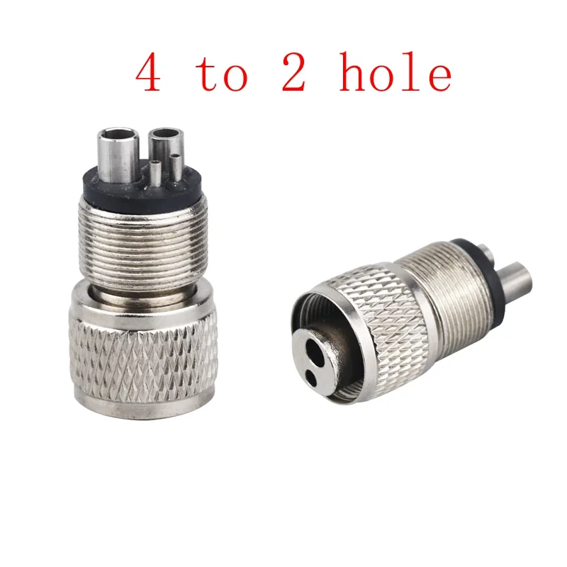 Adaptador de pieza de mano Dental, acoplador de conector de turbina, cambiador de 2/4 agujeros, piezas de repuesto para instrumentos de dentista, accesorios de herramientas, equipo