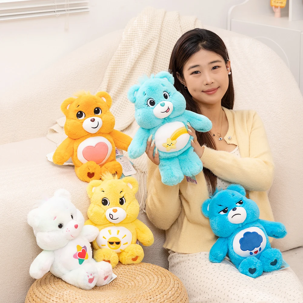 Osos de cuidado, lindo oso arcoíris, juguetes de peluche, oso de dibujos animados encantador, muñecos de peluche suaves, decoración del hogar, almohadas de felpa para dormir