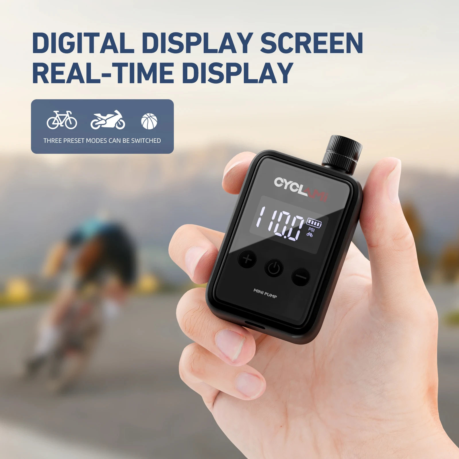 150PSI, Bomba de aire eléctrica portátil para bicicleta de bolsillo, válvula Schrader Presta, MINI compresor recargable rápido, inflador de neumáticos  CYCLAMI HW125, Bomba de inflar bicicletas, Inflador de bicicleta