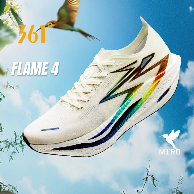 361 grados Flame 4,0 hombres zapatillas para correr nueva placa de carbono carreras maratón rebote estable tracción correr zapatillas de deporte masculinas 672512205