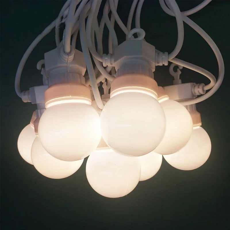 Guirnalda de Luces LED G50 para Exteriores, Luces de Globo LED Impermeables IP65, Guirnalda Decorativa Resistente a Impactos para Jardín, Patio, Campamento, Boda