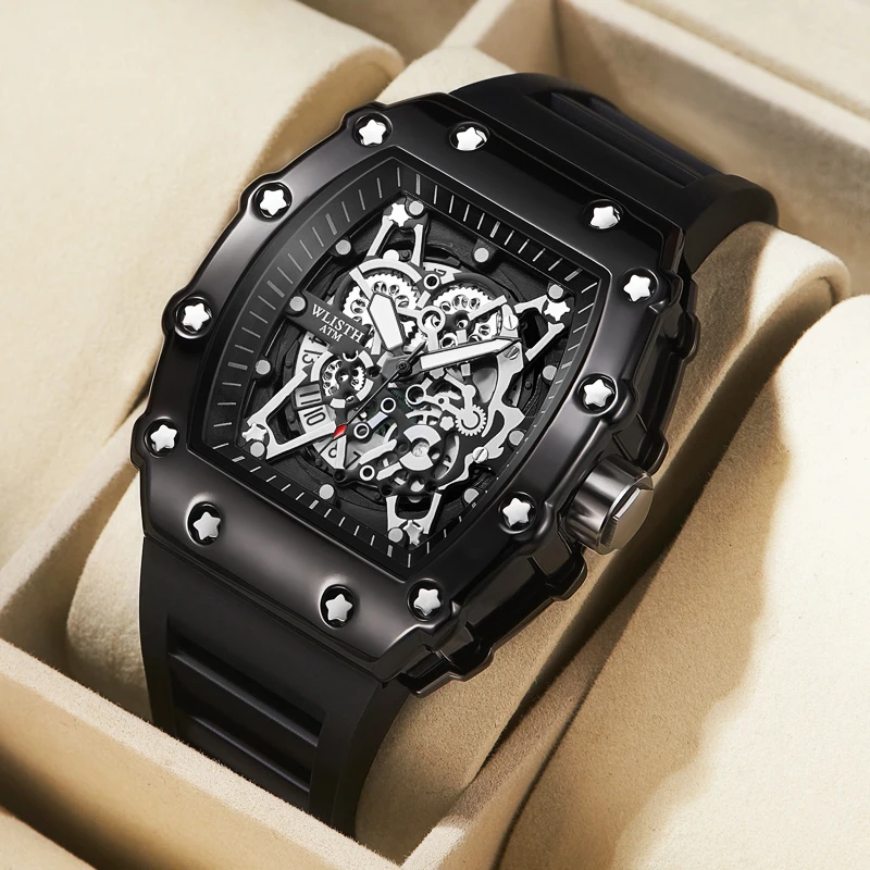 Reloj de comercio exterior Esfera grande para hombres Reloj luminoso cuadrado deportivo resistente al agua de cuarzo para hombres