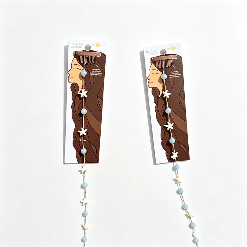 2 pinzas para el cabello con borlas para mujer, accesorios para el cabello con diseño de trenza, ideales para vacaciones en la playa.