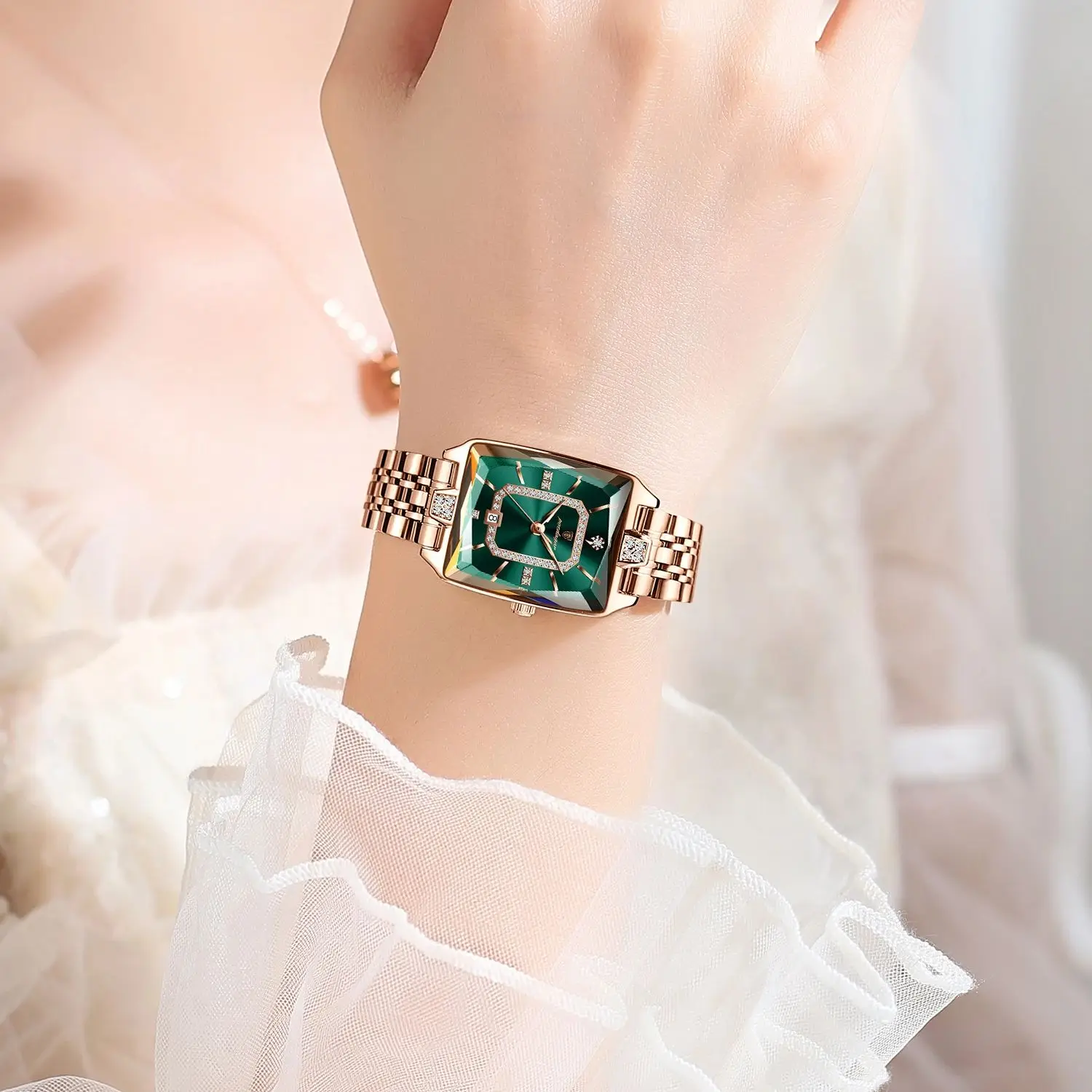 POEDAGAR, reloj de lujo para mujer, resistente al agua, fecha, reloj de pulsera informal de alta calidad para mujer, relojes elegantes de cuarzo de acero inoxidable para mujer