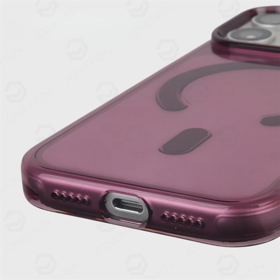 Funda Transparente Magnética con Botón para Cámara, Sin Amarilleo, para iPhone 16 17 18 Pro Max, Carga Inalámbrica, Compatible con Magsafe
