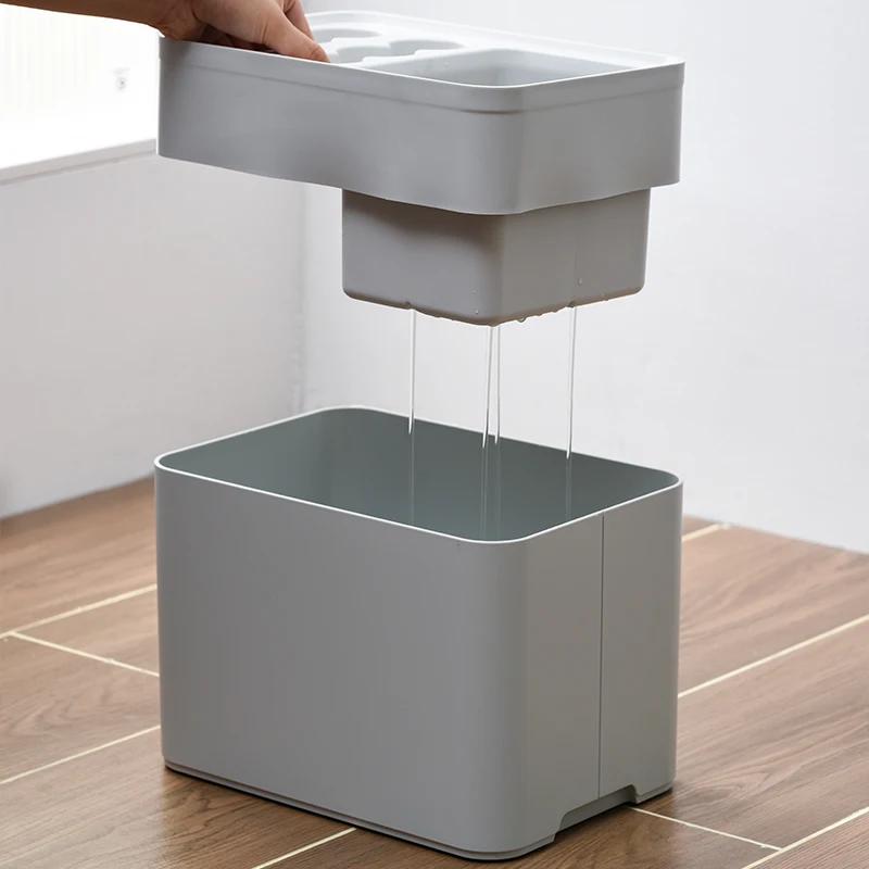 Porta Paraguas con Bandeja Recolectora de Agua, Ideal para Ahorrar Espacio en la Esquina de la Entrada, con Capacidad para 10/15 Paraguas