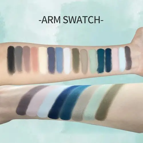 Paleta de Sombras de Ojos Cheeryep Aauthcntice Sell Qianyan de 16 Colores, Rosa, Marrón, Azul Vaquero, Multicolor, Mate, Perlado, Maquillaje de Ojos Ahumado