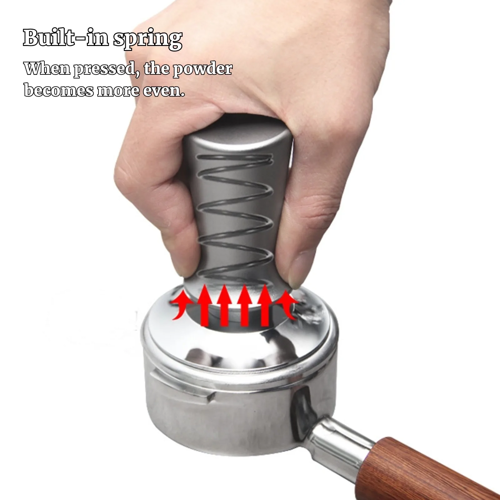 Tamper de café Barista con resorte calibrado, Tamper de acero inoxidable, 58mm, 53mm, 54mm, 51mm