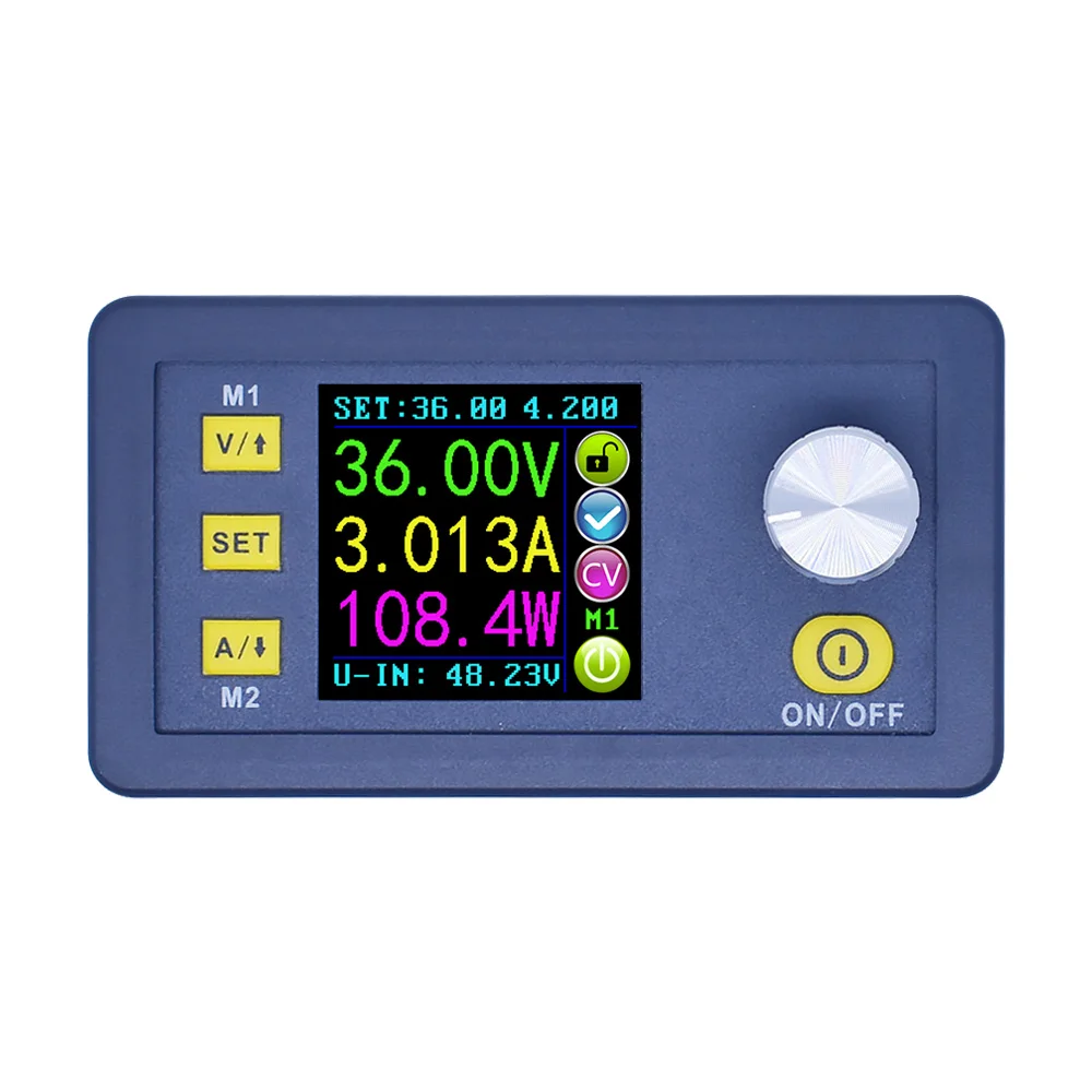 Módulo de Fuente de Alimentación Reductora de Voltaje DC-DC LIZAO DPS5005 50V 5A, Convertidor Regulado Ajustable con Pantalla de Voltímetro y Comunicación