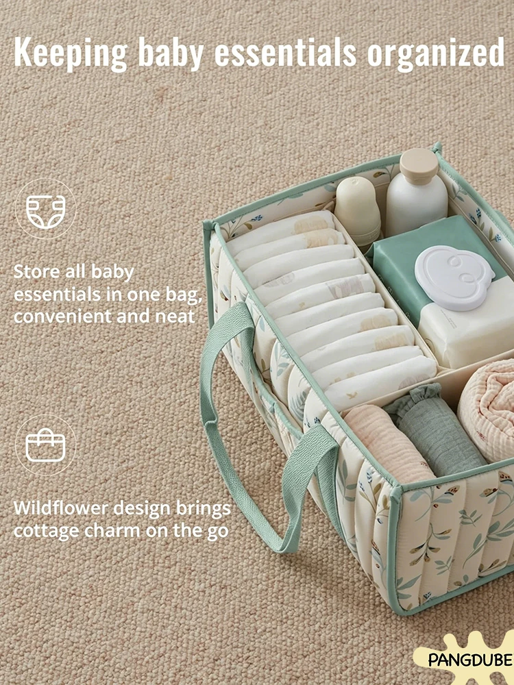 Organizador de Pañales PANGDUBE, Bolsa de Almacenamiento para Pañales de Bebé, Contenedor para Artículos de Recién Nacido, Porta Pañales, Regalo para Baby Shower