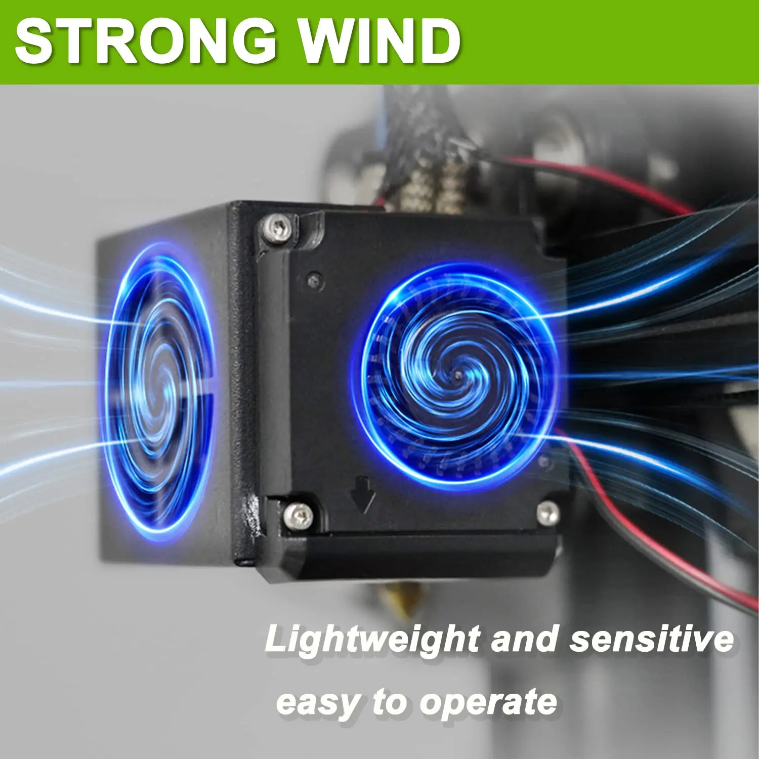 2 Ventiladores Originales Creality 4010, Ventilador de Extrusora DC 24V para Creality Ender 3/Ender 5/CR6 SE, Ventiladores de Refrigeración para Impresora 3D