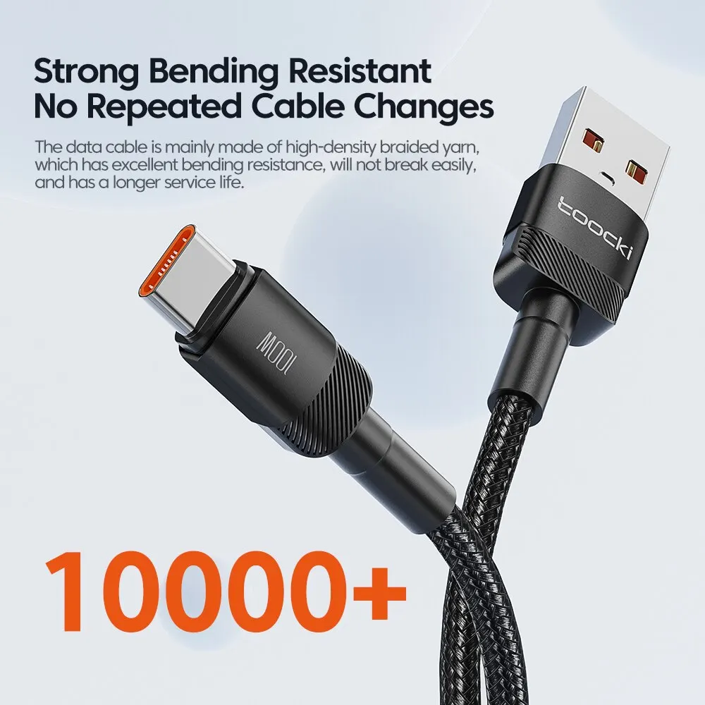 Toocki USB tipo C cable cargador rápido cable USB C para iPhone 15 14 13 12 11 Huawei P40 P30 Realme Oppo Oneplus 1m 2M