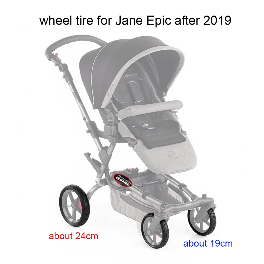 Neumático todoterreno para buggy Jane Epic (modelos posteriores a 2019), cubierta de neumático delantero o trasero con banda de rodadura, sin cámara, reemplazo de accesorios para bebé