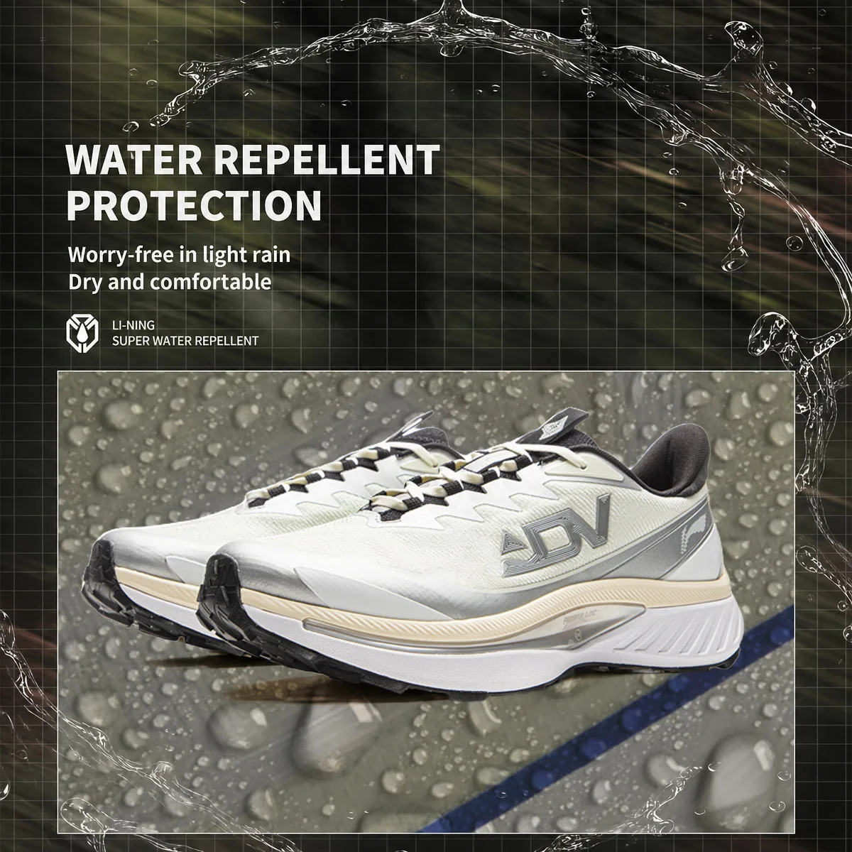 Li-Ning BEN XIAO - Zapatillas de trail running para hombre, repelentes al agua, transpirables, con soporte estable, para deportes de montaña, ARNV015