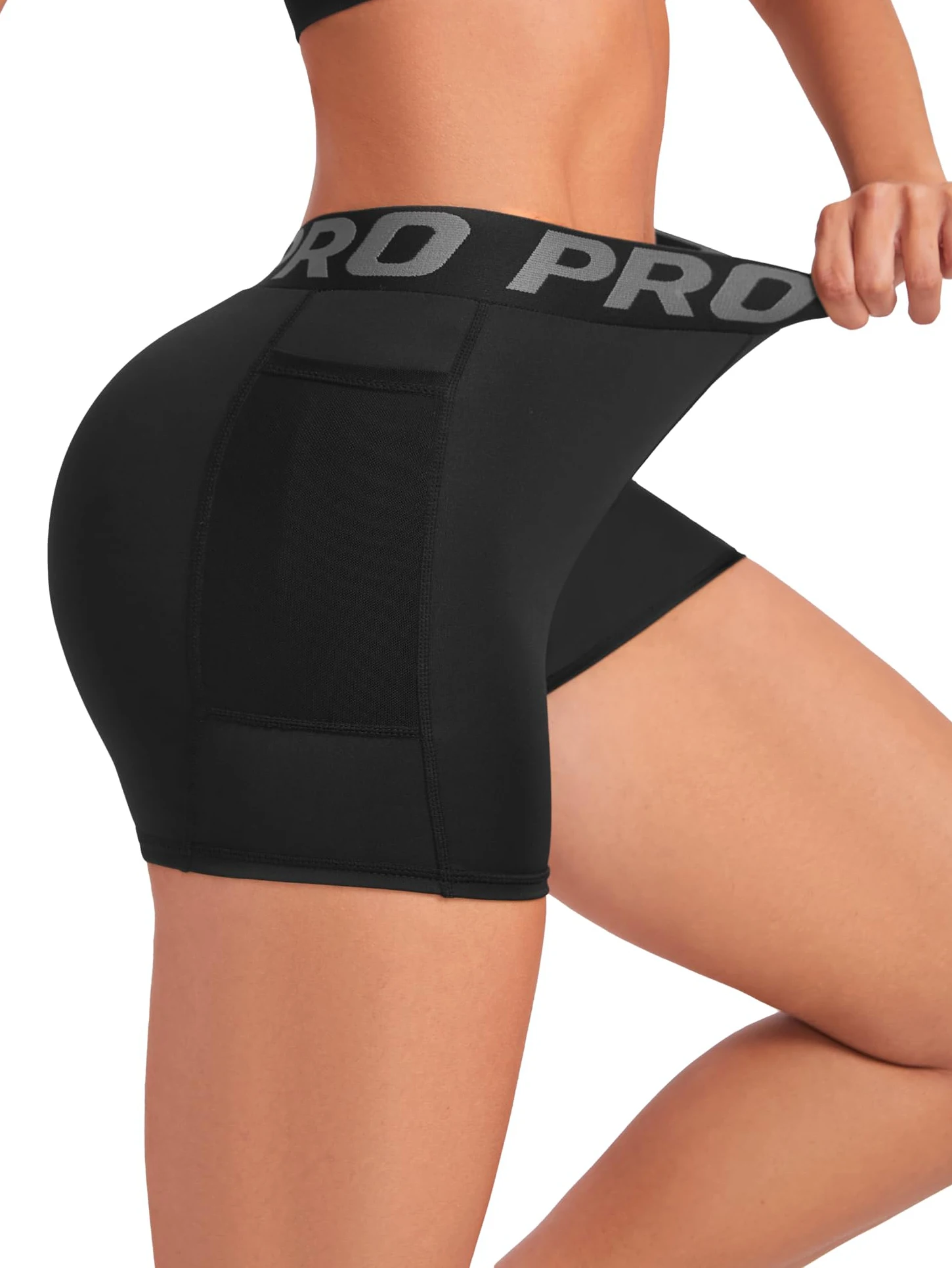 Pantalones cortos de Yoga con letras de cintura alta para mujer, mallas de levantamiento de glúteos, pantalones cortos ajustados para entrenamiento físico y gimnasio