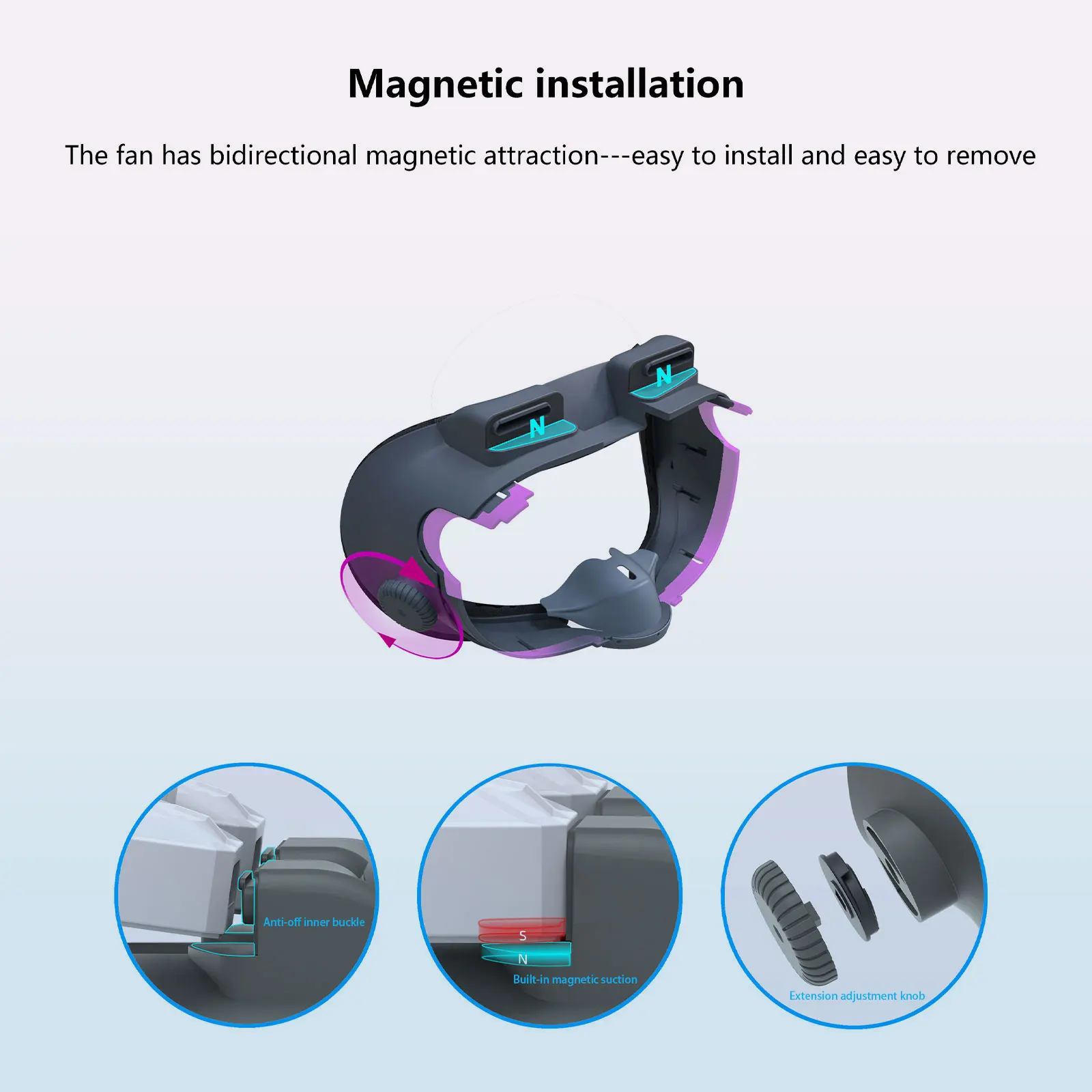 Ventilador de refrigeración para auriculares Meta Quest 3 VR, circulación de aire transpirable con interfaz Facial, cubierta facial para accesorios Quest3