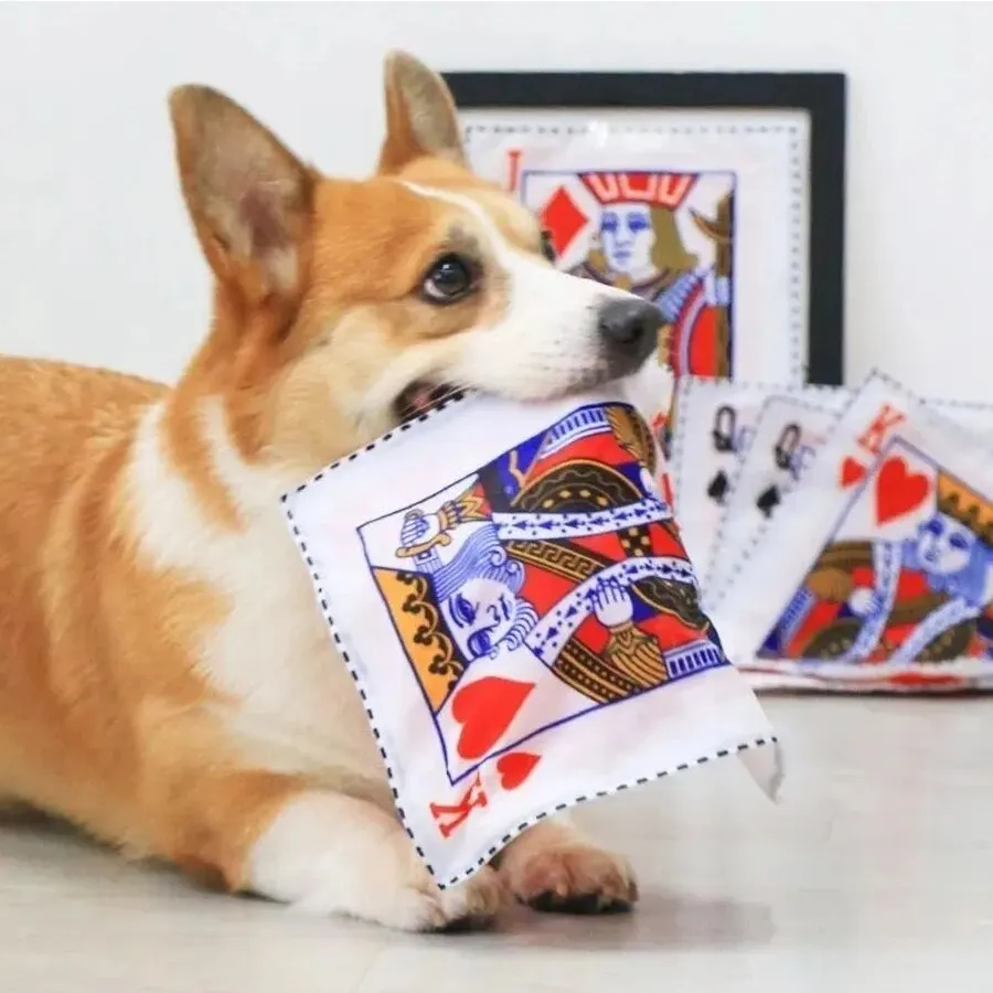 Juguete con sonido de perro a prueba de lágrimas, tarjeta de juego de periódico chirriante simulada, K Q J, resistente a los dientes, Corgi, cachorro de peluche interactivo, 1 ud.