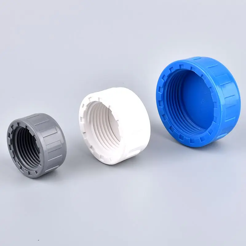 Conector de Tapa de Rosca Hembra de PVC de 1/2 a 2 Pulgadas, Conector de Extremo de 20, 25, 32, 40, 50, 63 mm, Accesorios de Conexión para Tuberías de Riego