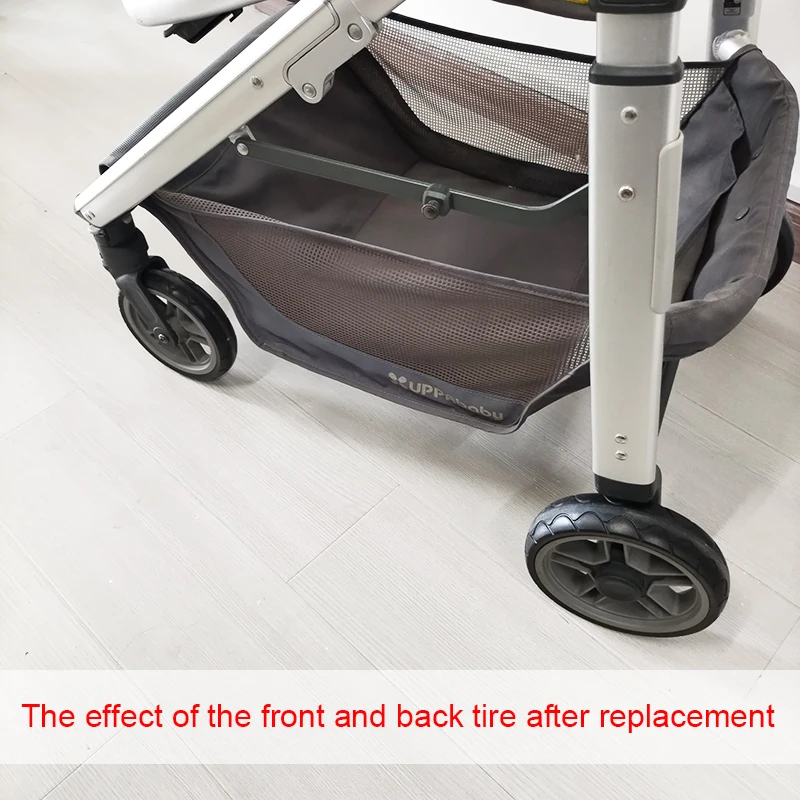 Neumático para cochecito Uppababy Alta Cruz V1, rueda delantera o trasera, cubierta de neumático sin cámara de PU, accesorios de repuesto para cochecito de bebé