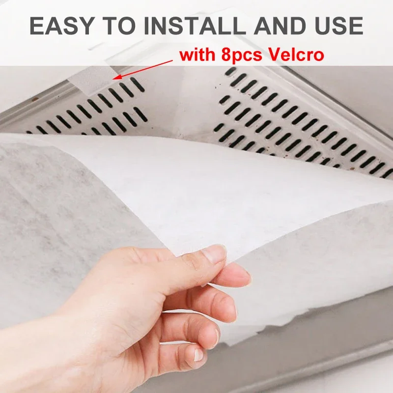 Papel de filtro de aceite de cocina de 46cm x 5M, papel absorbente no tejido, filtros de algodón antiaceite, Extractor de campana, filtro de protección del ventilador