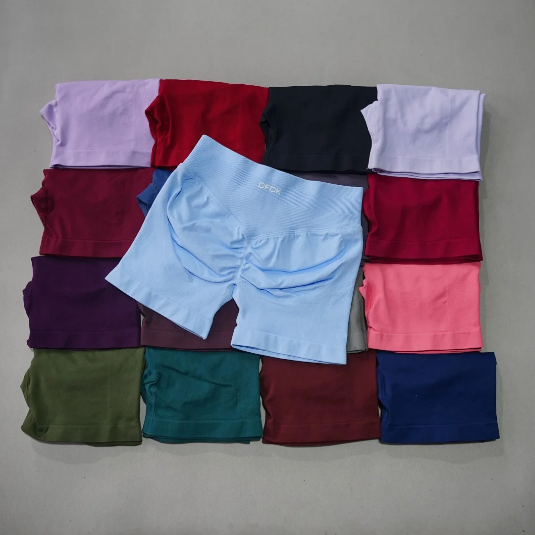 DFDK Pantalones Cortos de Yoga de Cintura Alta para Mujer, con Efecto Scrunch y Realce de Glúteos, Ideales para Entrenamiento, Fitness, Gimnasio, Correr y Deportes, Leggings Atléticos Anti-Sentadillas