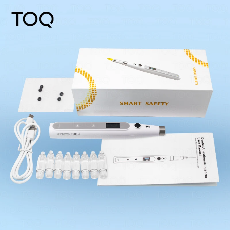 Inyector de anestesia bucal, anestesia Local Dental inalámbrica indolora portátil con pantalla Lcd operable, recargable y succión trasera