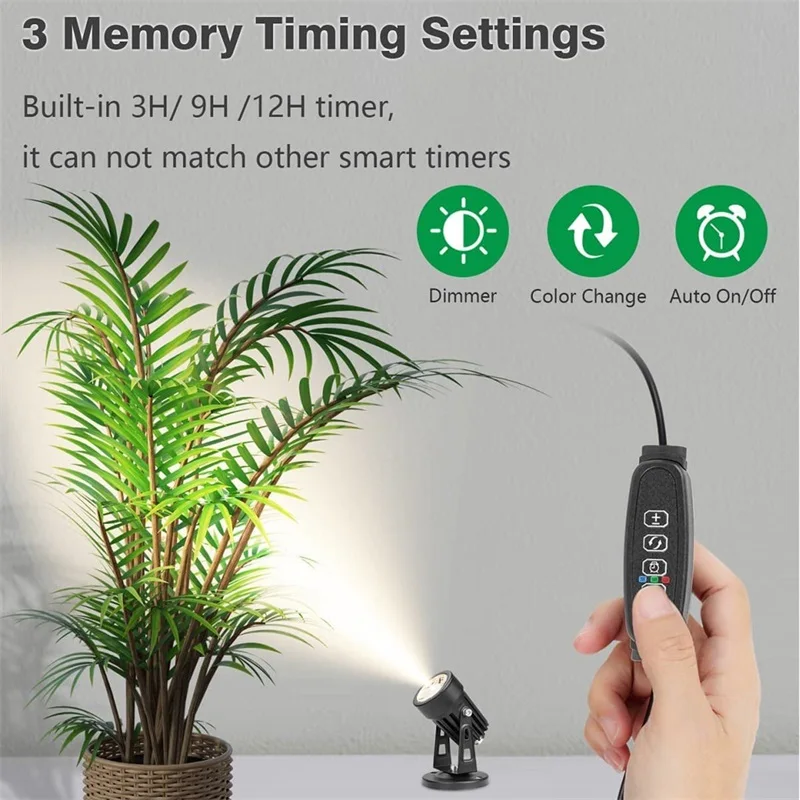Foco de luz LED para interiores, Lámpara decorativa de 5W, regulable, para planta en maceta, para el hogar y la sala de estar