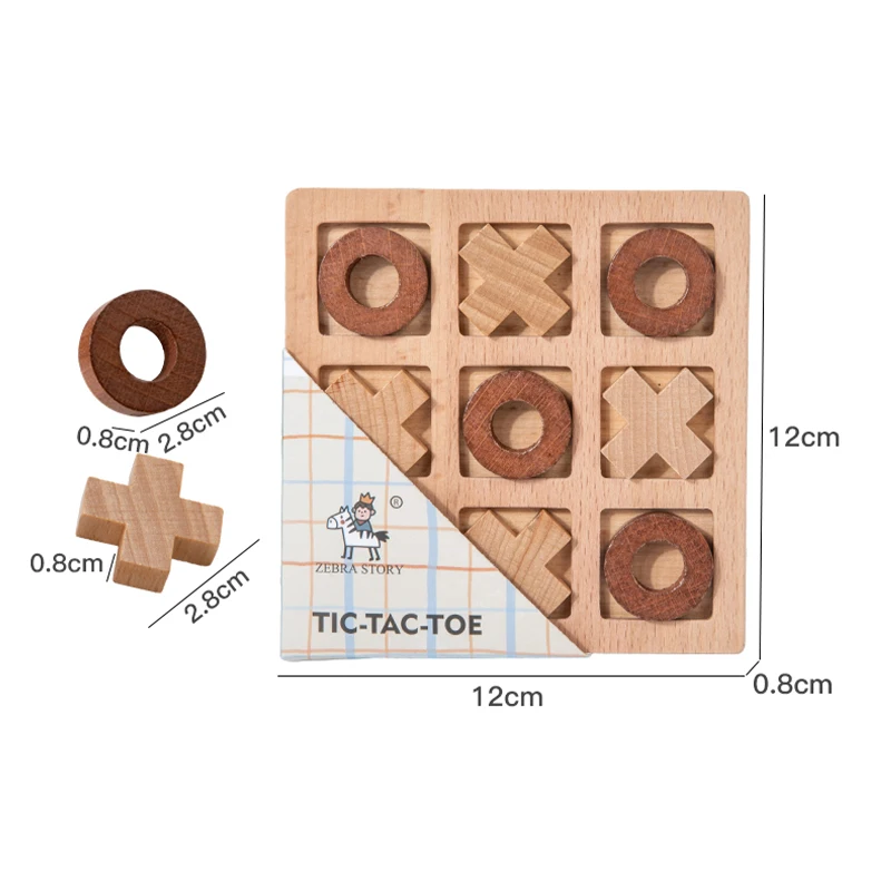 Juego de juego Montessori, juguete de madera, Mini rompecabezas de interacción de ajedrez, entrenamiento del cerebro, juguetes educativos para edades tempranas