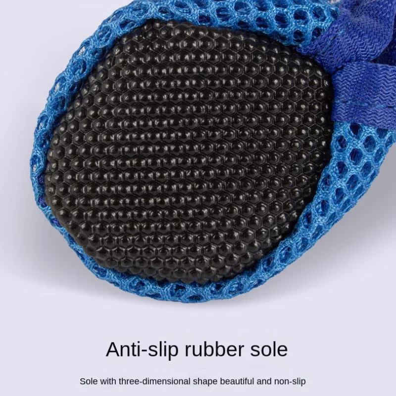 4 pares de zapatos para perros, antideslizantes, transpirables, resistentes al desgaste, botas para perros, adecuadas para mascotas pequeñas y medianas, calzado protector para cachorros