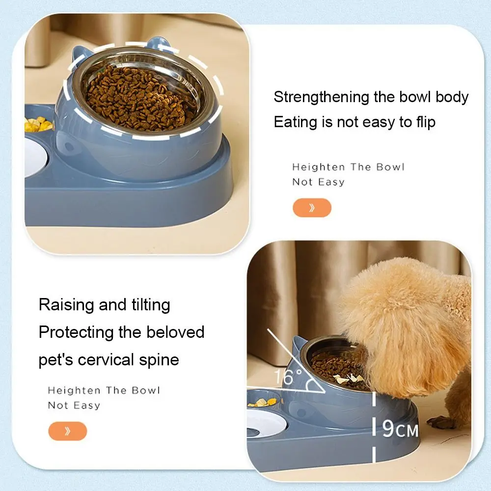 Contenedor de comida con bebedero, bebedero para mascotas, tazón 2 en 1, dispensador de agua, almacenamiento automático de agua, tazón de comida para perros y gatos