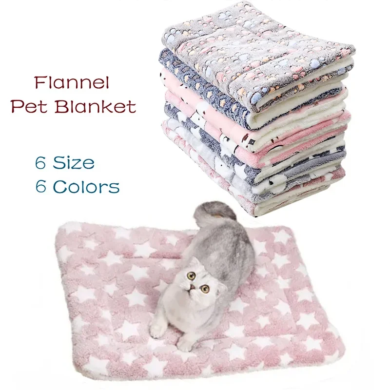 Estera de franela para mascotas, cama para perros y gatos, estera gruesa para dormir, manta para perros, estera para cachorros, gatitos, cama para perros pequeños y grandes