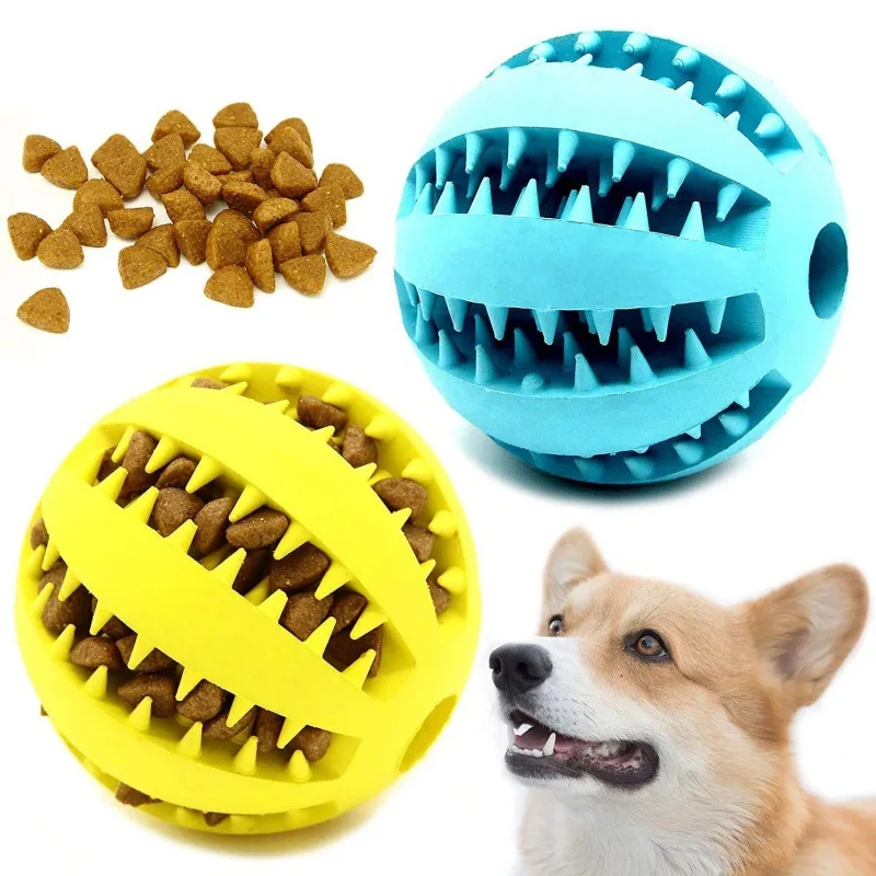 Juguetes de Goma Natural para Perros, Juguetes Masticables para Perros, Pelota para Limpieza de Dientes, Pelota Interactiva Extra Resistente y Elástica de 5 cm para Productos para Mascotas