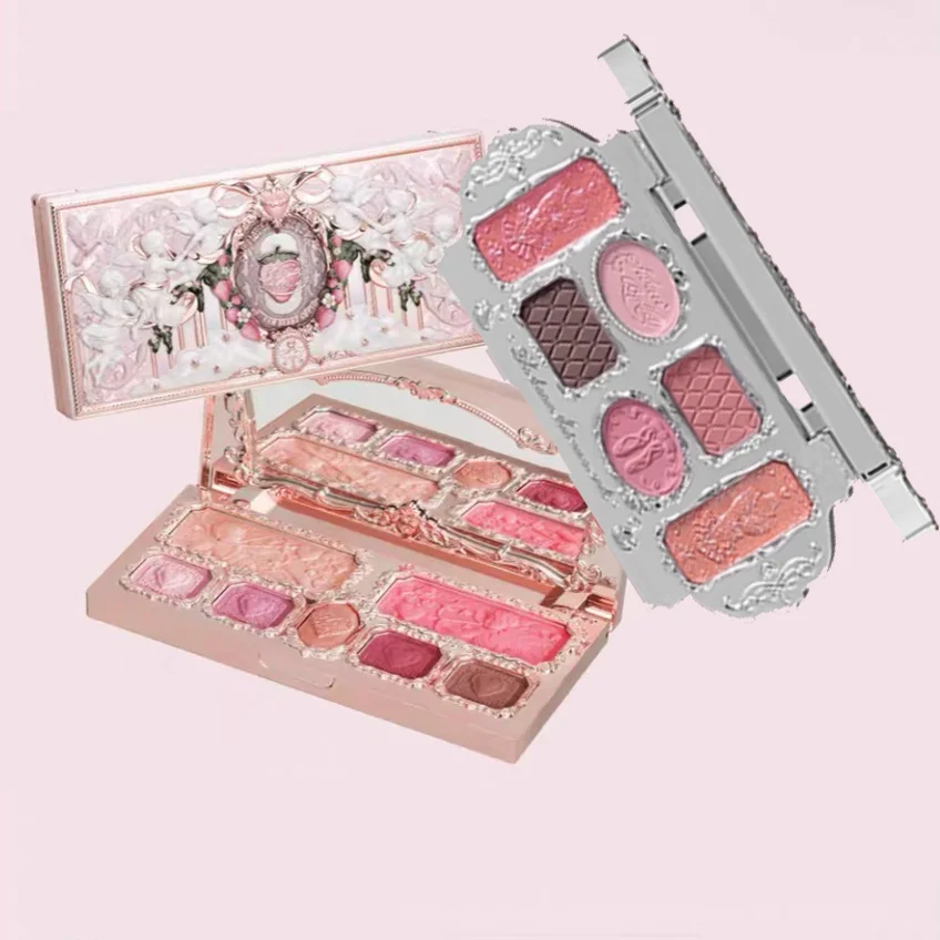 Flower Knows-paleta de sombra de ojos de Ballet de cisne, maquillaje Natural, mate, brillo, fresa, Cupido, pigmento brillante, paleta de sombra de ojos
