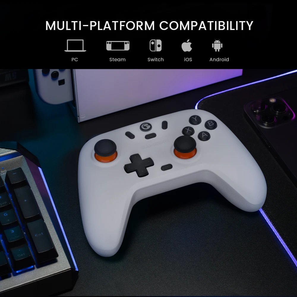 GameSir Nova Lite - Control Inalámbrico para Juegos, Controlador Bluetooth con Efecto Hall para Switch, Android, iOS, PC, Juegos de Steam