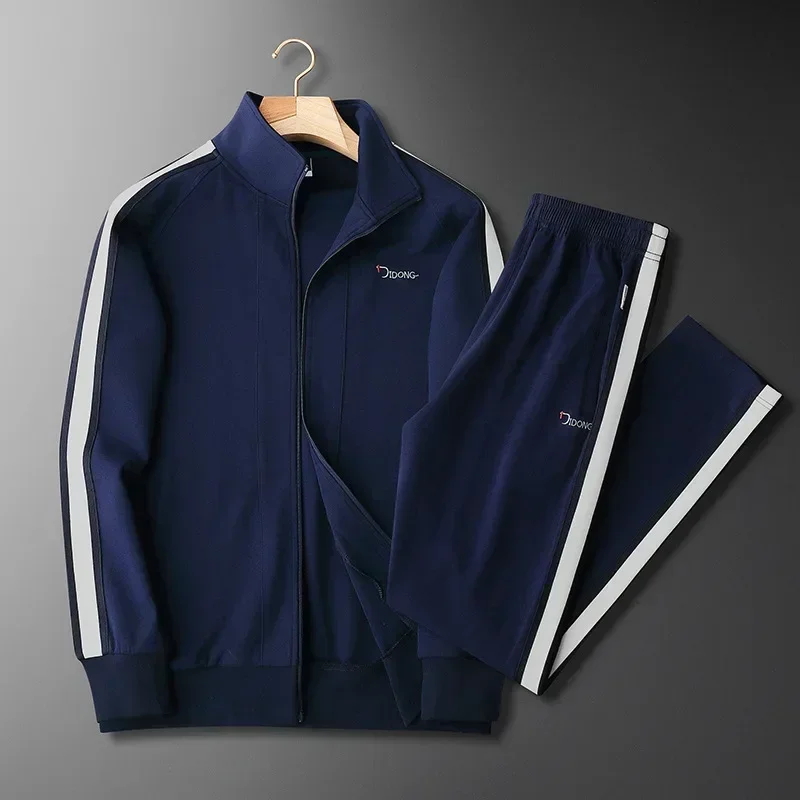 2026 ropa deportiva conjuntos para correr chándal para hombre conjunto de 2 piezas chaqueta + pantalones de chándal cremallera Casual ropa de algodón de alta calidad para hombre