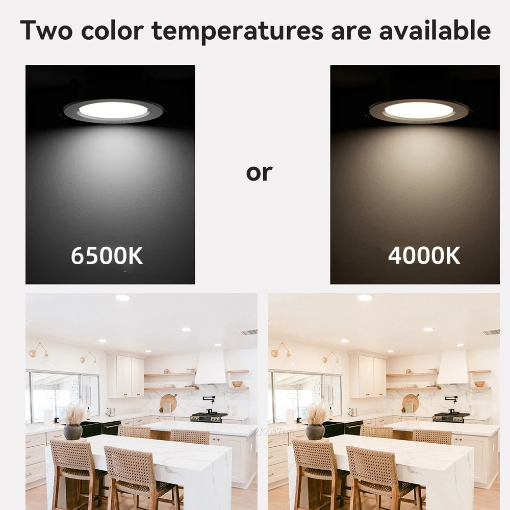 10 Uds LED Downlight lámpara empotrable de techo 5W 7W 9W 12W 20W AC220V foco blanco frío luces LED para cocina sala de estar