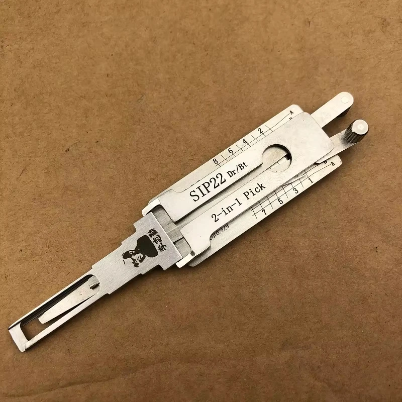 Herramienta de ganzuero Lishi 2 en 1 SIP22, decodificador original, herramienta para cerrajeros, herramienta para abrir puertas de coche para Fiat, Maserati, Romeo, Ferrari