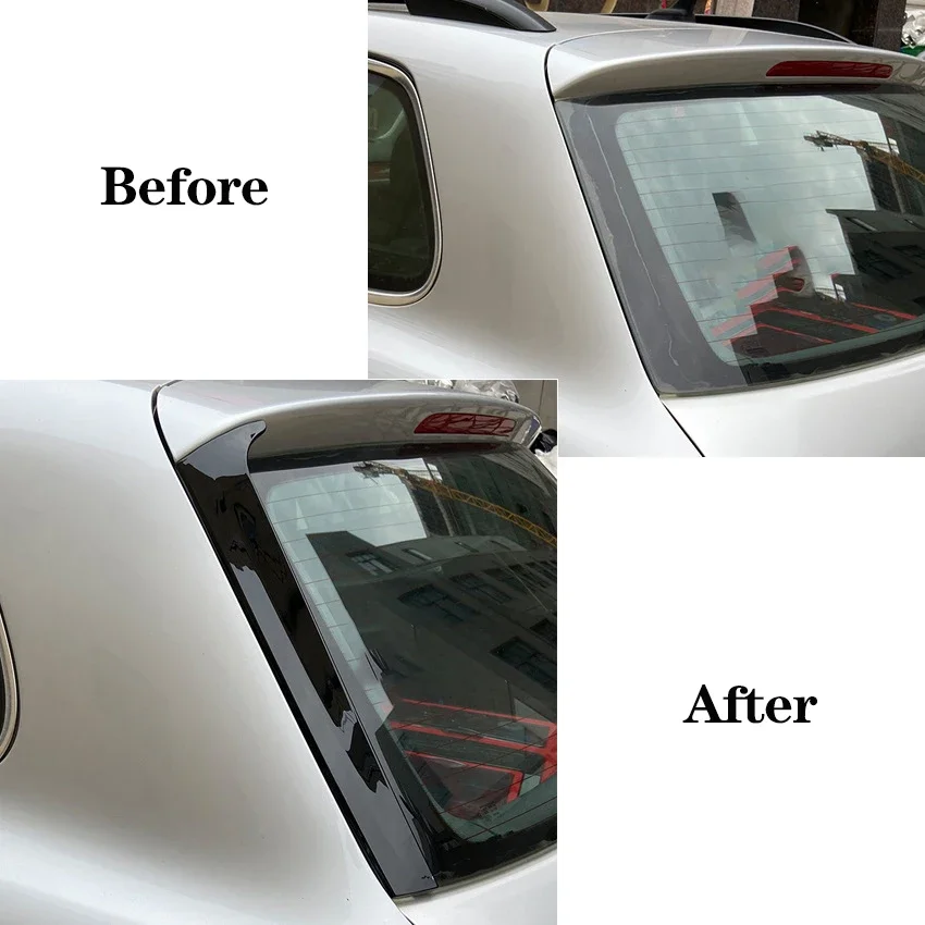 Alerón lateral para ventana trasera de coche, accesorio negro brillante, ABS, divisor, pegatina Canard, para Volkswagen VW Touareg, 2011-2017