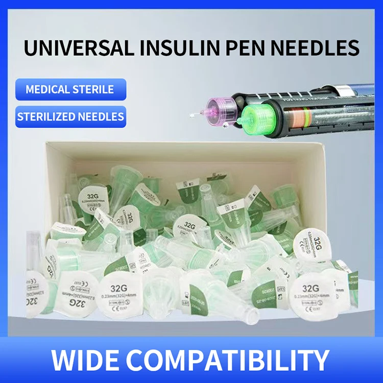 100 Agujas Desechables para Pluma de Insulina 31G 32G 4mm 5mm 6mm 8mm, Pared Ultrafina, Esterilizadas con EO, Compatibles Universalmente con la Mayoría de las Plumas de Insulina, Empaquetadas Individualmente