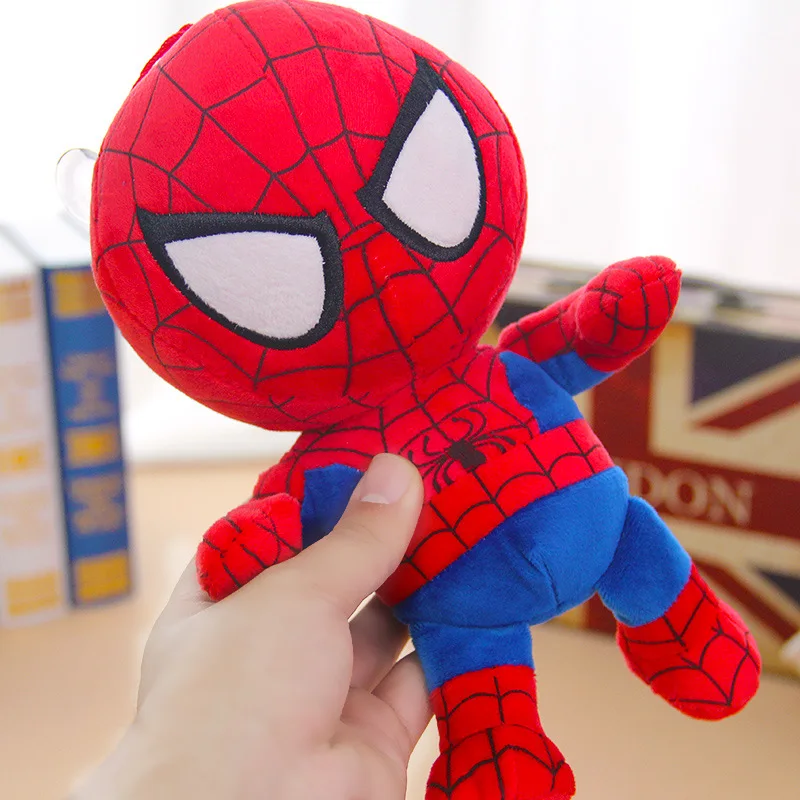27cm hombre Spidermaned juguetes de peluche muñecas de película MarvelAvengers peluche suave héroe Capitán América hierro regalos de navidad para niños