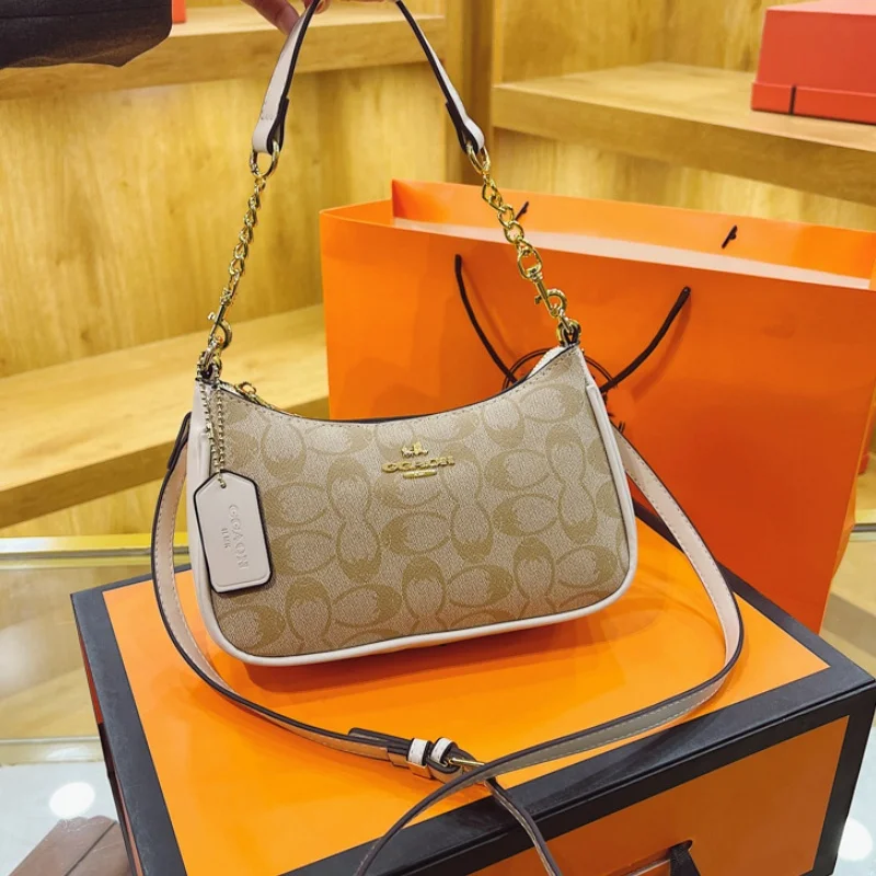 Bolso de hombro de alta gama para mujer, bolso cruzado clásico vintage para mujer, elegante bolso bandolera de cuero de diseñador para mujer