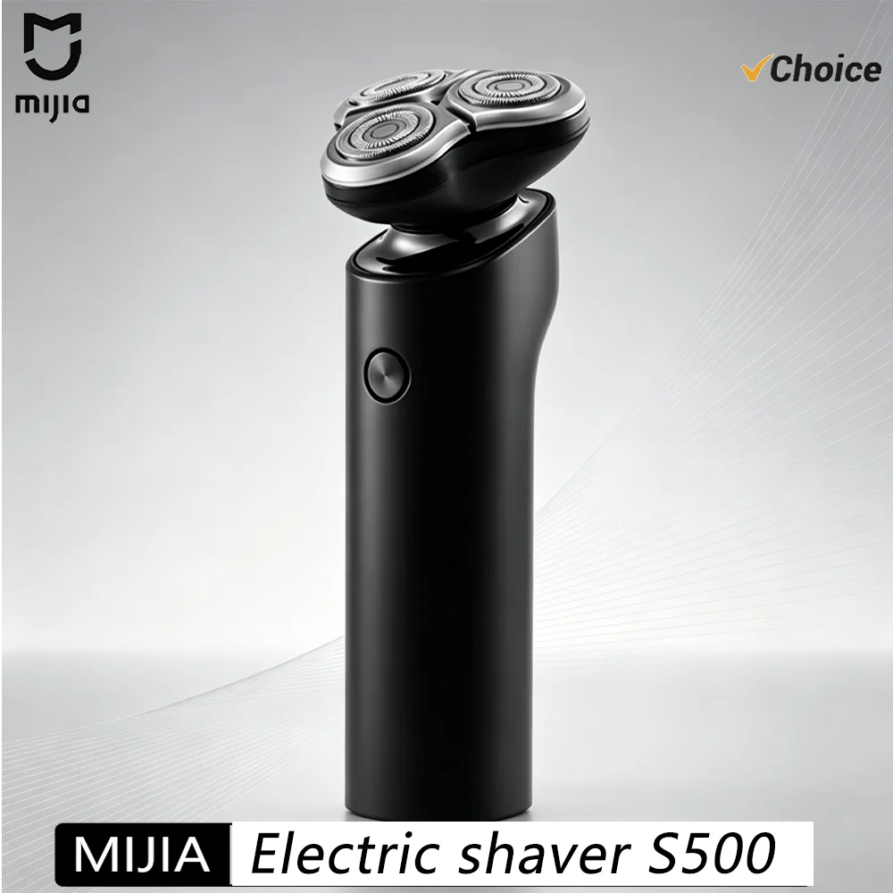 Afeitadora Eléctrica Original MIJIA S500, Recortadora de Barba de Triple Cuchilla para Uso en Seco y Húmedo, con Cabezal Flotante, Afeitado de Precisión