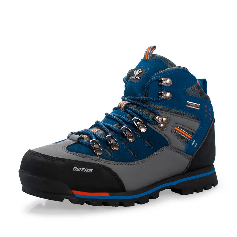 HIKEUP-zapatos altos de invierno para hombre, botas de nieve antifrío, impermeables, informales, acolchadas, cálidas, para caminar