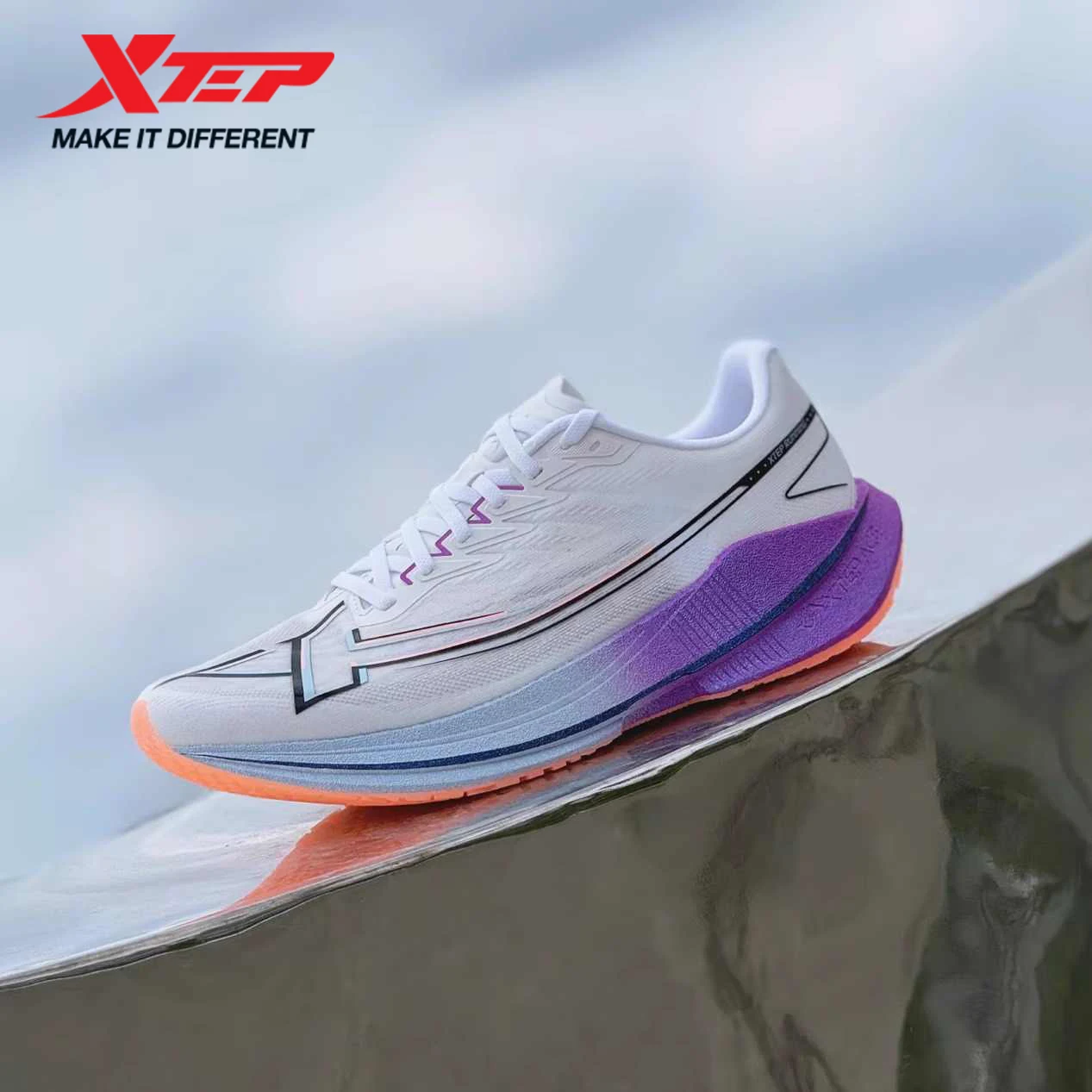 Xtep Shyft 1,0 zapatillas de correr profesionales para hombres 2025 verano maratón amortiguador placa de carbono zapatos de carreras 875319110083