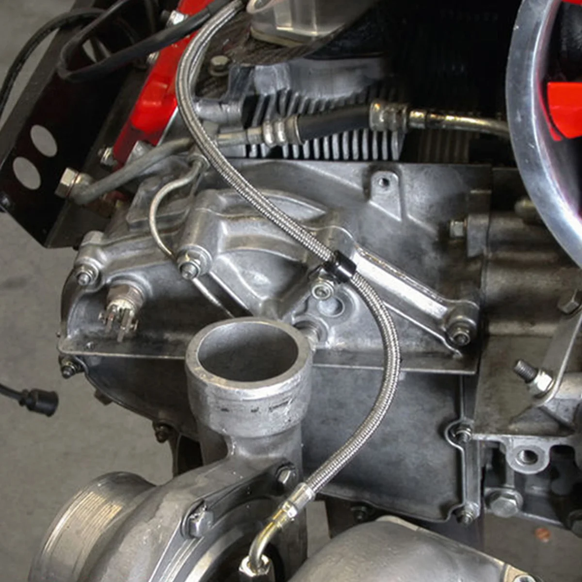 Nuevo Kit de línea de alimentación de aceite Turbo, Kit de línea de retorno de aceite Universal, Kit de línea de drenaje de aceite con 1/8 NPT, 90 °   Conector 4 AN a 1/8 NPT para