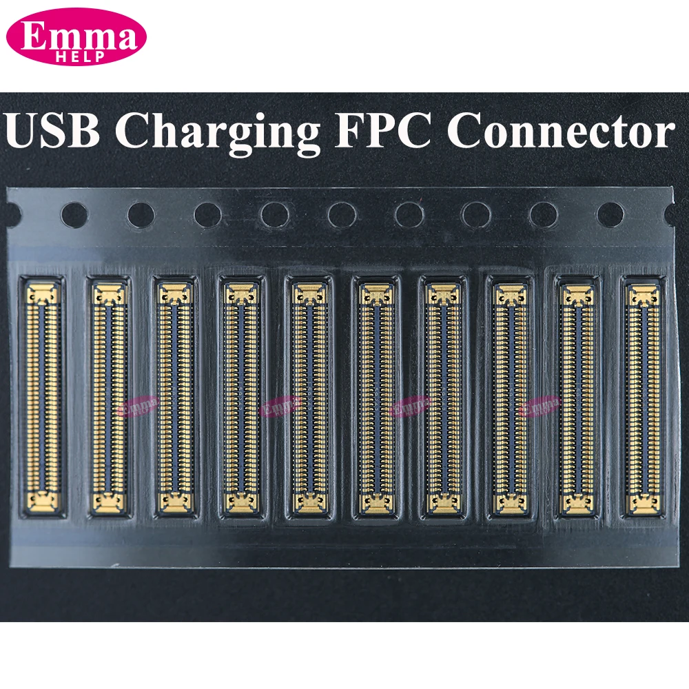 10 piezas de conector FPC original para puerto de carga de Samsung A04 A05 A14 A15 A24 A25 A34 A35 A52 A53 A54 A55, clip flexible para placa base