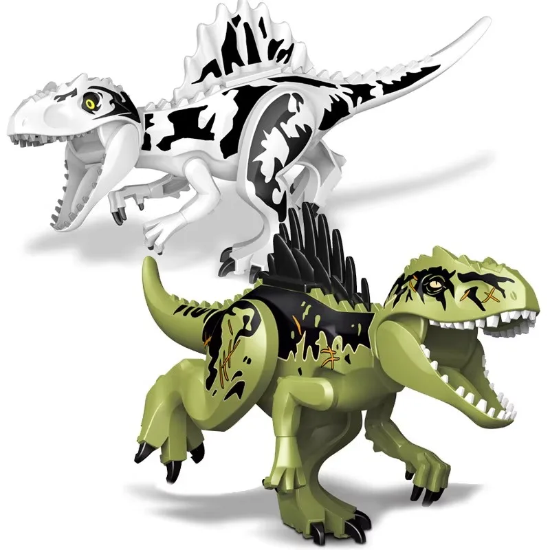 Bloques de construcción de dinosaurios de gran tamaño, Giganotosaurus, Dios del viento blanco, pterosaurio, Therizinosaurus, ladrillos DIY, juguetes para niños, regalos de navidad